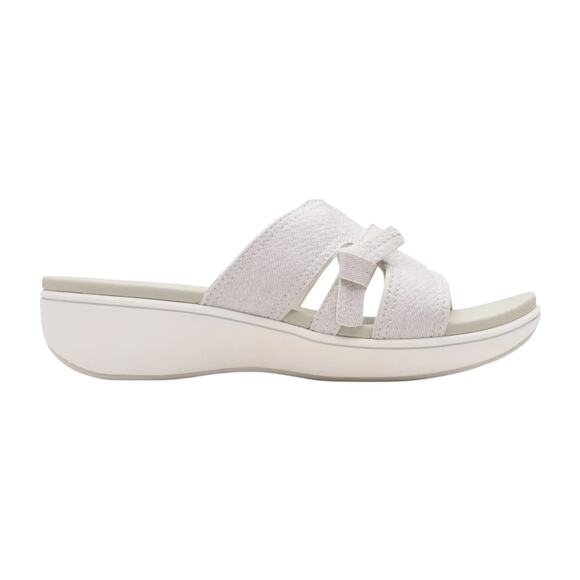 Clarks Womens Cloudsteppers Breeze Rae Mia Slip On Flat Sandals White Size 7 1/2 - Picture 2 of 6